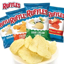 美国RUFFLES薯片土豆片看电影休闲零食膨化食品FLAMIN HOT