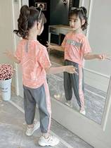 女童夏装套装2021新款儿童夏季运动大童装女孩韩版洋气时尚潮流潮