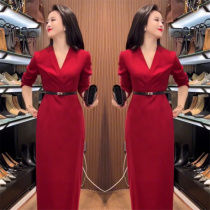 2024年春季新款网红时尚同款高级感收腰显瘦长款裙子长款连衣裙女