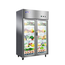 星星冷藏双玻璃门厨房冰箱BC-980Y麻辣烫展示柜商用蔬菜保鲜冷柜