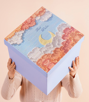 生日礼盒3D立体画礼品盒送女友礼物盒超大容量箱子特大零食空礼盒