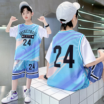 儿童篮球服短袖运动套装男童24号科比球衣中大童训练速干透气队服
