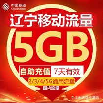 辽宁移动流量充值5GB流量包叠加包3G4G5G全国通用流量手机7天有效