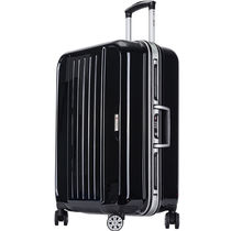 银座GNZAA-303k高档商务铝框行李箱拉杆箱轻音万向轮20英寸黑色