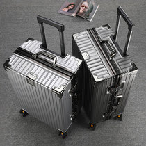 行李箱女学生耐磨时尚商务拉杆密码箱子男可托运大容量铝框旅行箱