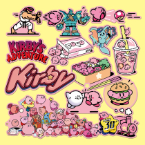 星之卡比Kirby可爱动画游戏手机壳手账冰箱笔记本电脑macbook贴纸