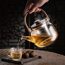 耐高温玻璃烧水壶茶水分离泡茶家用养生煮茶单壶功夫茶具套装茶炉