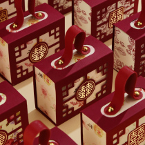 结婚喜糖盒子2024新款婚礼糖果礼盒订婚手提高级感糖袋包装盒空盒
