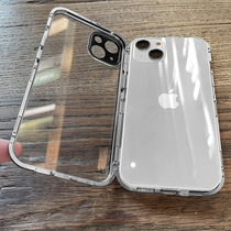 适用苹果13手机壳iphone13新款透明双面磁吸玻璃全包带镜头膜mini小众防摔高级感13pro夏季超薄外壳13promax