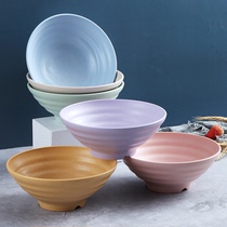 日式大碗面碗汤碗家用超大号塑料面馆专用麦秸秆拉面碗斗笠碗商用