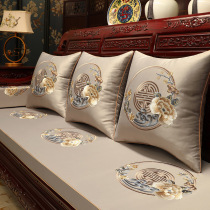 新中式红木沙发坐垫定制实木家具沙发垫罩套轻奢罗汉床五件套垫子