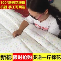 新疆长绒棉被纯棉花被子被芯棉絮垫被2x2.3米双人8斤1.5x2米单人