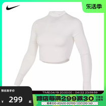 耐克2024女子针织半高领上衣运动透气休闲长袖T恤FZ6567-030