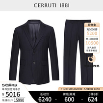 CERRUTI 1881男装新品商务休闲西装外套纯羊毛西服套装C4708EM021