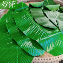 芭蕉叶水果店装饰用品树叶餐垫香蕉垫手抓饭仿真绿色假塑料大叶子