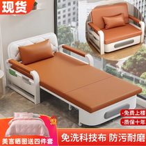 实木折叠沙发床家庭两用多功能小户型客厅可伸缩布艺单双人沙发床