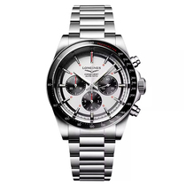 瑞士浪琴新款康卡斯系列计时自动机械钢带男士手表L3.835.4.72.6