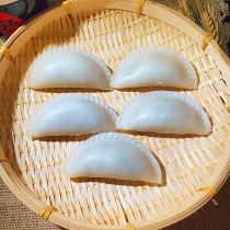 浙江桐庐特产清明粿白粿传统特色小吃米果饺子早餐点心速冻食品