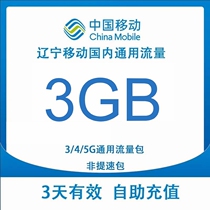 辽宁移动流量3G3天有效可跨月 3/4/5G全国通用流量叠加包不可提速