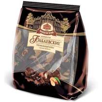 松露巧克力糖杏仁俄罗斯进口夹心黑巧200克独立包装休闲零食果仁