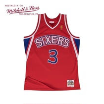 Mitchell&Ness NBA艾弗森96-97年76人队SW复古球衣篮球服运动背心