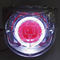 优友UU125T大灯总成改装氙气灯LED双光透镜天使恶魔眼鱼眼灯透镜