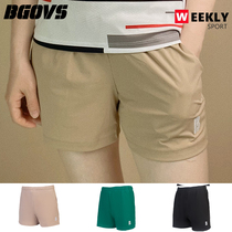2023韩国新品BGOVS羽毛球服男女运动3分短裤休闲速干吸汗三色入