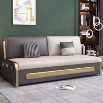 轻奢两用沙发床多功能可折叠推拉客厅小户型单双人储物科技布沙发