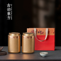 小号半斤装复古茶叶罐铁罐通用红茶绿茶白茶大红袍茶叶包装盒空盒