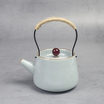 整套汝窑功夫茶具套装零配单个茶壶提梁壶陶瓷家用泡茶盖碗三才碗