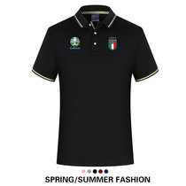 2021新款男女短袖POLO衫T恤意大利队翻领欧洲杯球迷运动纪念款潮