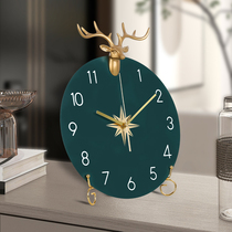 北欧座钟客厅桌面现代简约时尚台钟台式摆件创意卧室艺术家用钟表