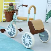 儿童三轮车复古脚蹬车1-3-4岁幼儿小孩自行车可坐人滑行平衡车