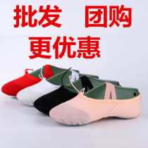 免系带芭蕾舞鞋儿女童中国舞舞蹈鞋形体软底猫爪民族舞蹈练功鞋