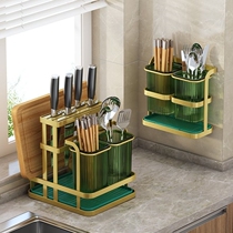 厨房刀架筷子笼置物架家用多功能砧板架放菜板一体收纳架筷笼刀具