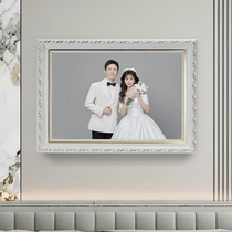 婚纱照相框挂墙高级感免打孔全家福相片结婚照洗照片定制12寸20寸