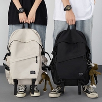双肩包女初中生大学生书包男男士简约百搭大容量电脑旅行背包可放