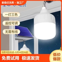 2024新款太阳能户外家用庭院灯室内室外照明灯充电一拖二感应灯泡