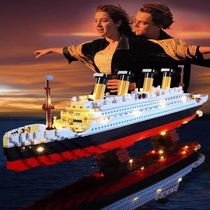泰坦尼克号2024新款积木100000粒模型船玩具高难度巨大型兼容乐高
