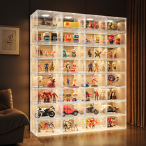 手办乐高展示柜收纳盒子家用积木仿亚克力模型透明玩具陈列置物架
