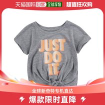香港直邮潮奢 Nike 女童Just Do It 前绑带印花T恤(儿童)童装