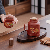 遇热水变色老式紫砂小暖壶家用水杯子大容量带盖冷热闷茶杯喝茶