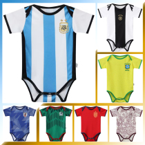 新款2024阿根廷国家队球衣婴儿装西班牙足球服巴西墨西哥德国包邮