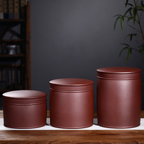 紫砂茶叶罐大号普洱保存茶缸四六八饼装白茶储茶罐家用陶瓷密封罐