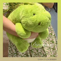 ENMA STUDIO正版可爱胖墩绿色恐龙毛绒玩具儿童陪睡公仔抱枕礼物