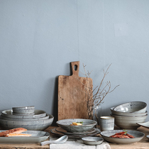 日式家用碗盘套装盘子饭碗陶瓷创意碗碟餐具个性面碗汤碗菜盘勺子
