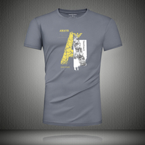 法莱阿玛尼欧洲站短袖T恤男潮牌修身简约美式夏季男生半袖体恤