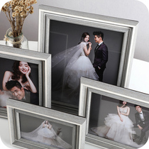 定制相册框摆台洗照片做成相框挂墙加打印婚纱照带结婚照全家福框