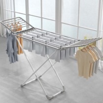 欧润哲 中空间晾衣架阳台加粗翼型晒衣架 可折叠省空间凉衣架