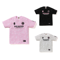 BEII&BAPE潮牌儿童装联名迈阿密国际MIAMI迷彩男女短袖运动T恤